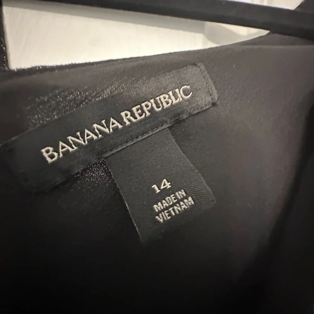 Women's Banana Republic Black Dress Size 14 - Picture 3 of 5